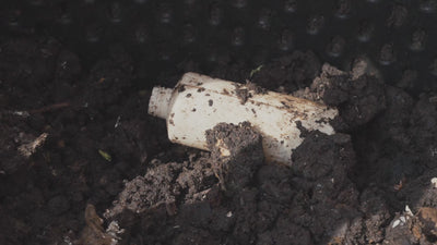 Time-lapse of GFYS compostable skincare jar biodegrading in soil in 52 weeks.